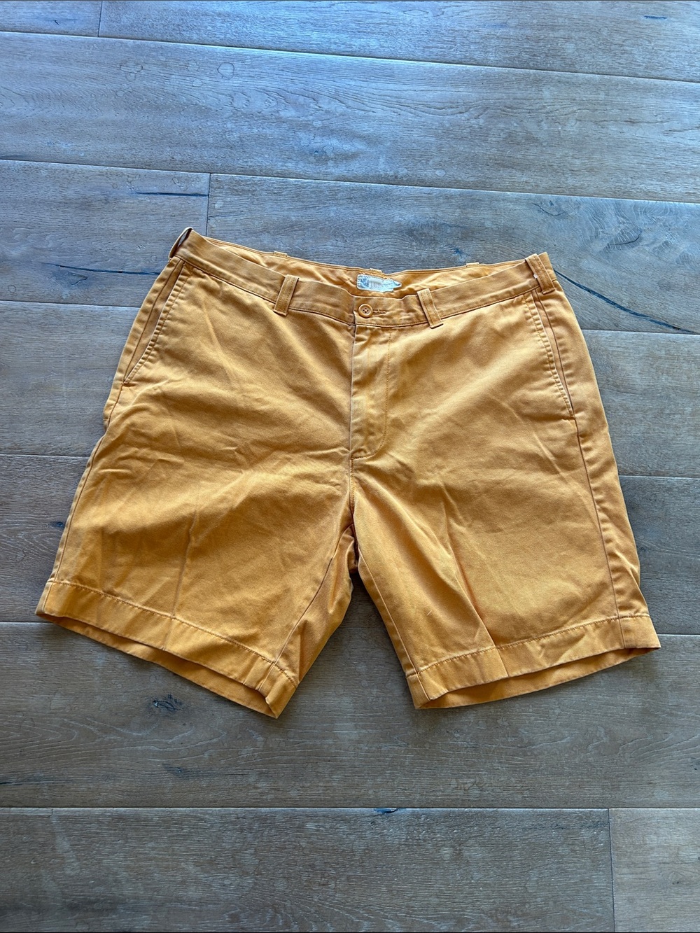 J. Crew Men's Mustard Flat-Front Shorts